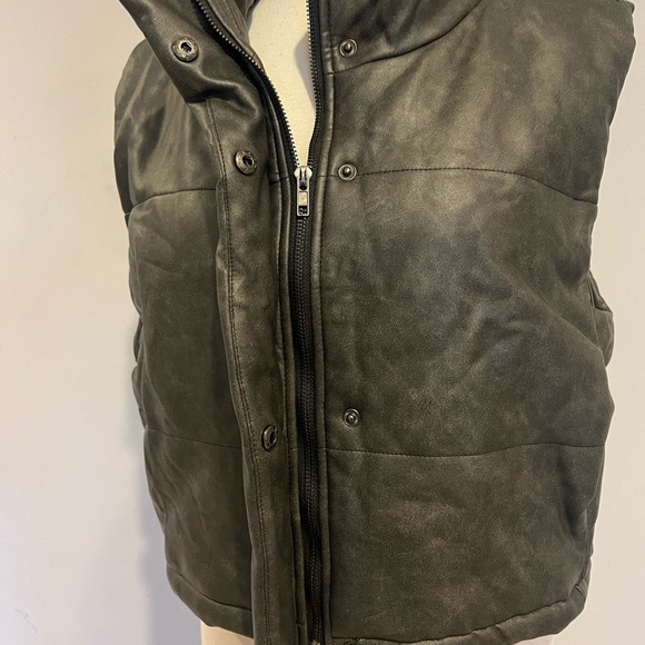 Promesa Urban Hiker Vegan Leather Puffer Vest -Size S - Picture 6 of 8
